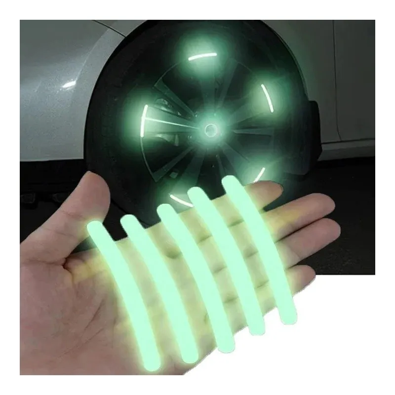Set 20 Benzi Reflectorizante, Autoadezive, Pentru Roti Auto sau Moto,Galben
