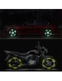 Set 20 Benzi Reflectorizante, Autoadezive, Pentru Roti Auto sau Moto,Galben