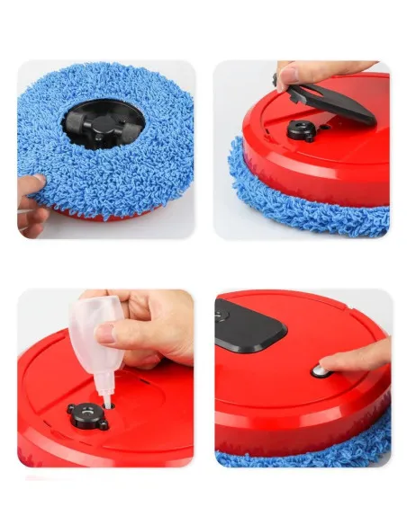 Mop inteligent cu functie de umidificator cu 2 lavete din microfibra incluse
