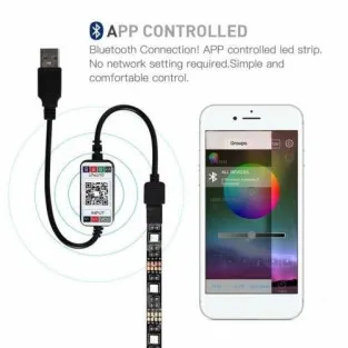 Banda Led decorativa pentru TV de 2m,cu usb 2