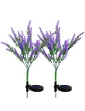 Set 2 Lămpi Solare Levantica Mov 2W IP65 | Grădină