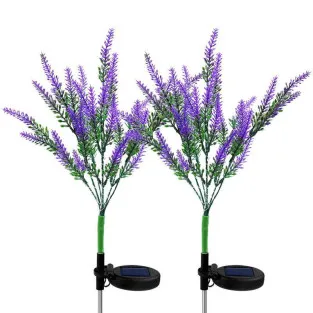 Set 2 Lămpi Solare Levantica Mov 2W IP65 | Grădină