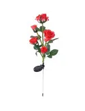 Set 2 Lămpi Solare de Grădină Anedius, Trandafiri Artificiali Decorativi, 71 cm, Roșu