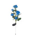Set 2 Lămpi Solare de Grădină, Trandafiri Artificiali, 71 cm, Albastru