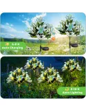 Set 2 Lămpi Solare Crini Albaștri 70cm IP65 Chic Mania