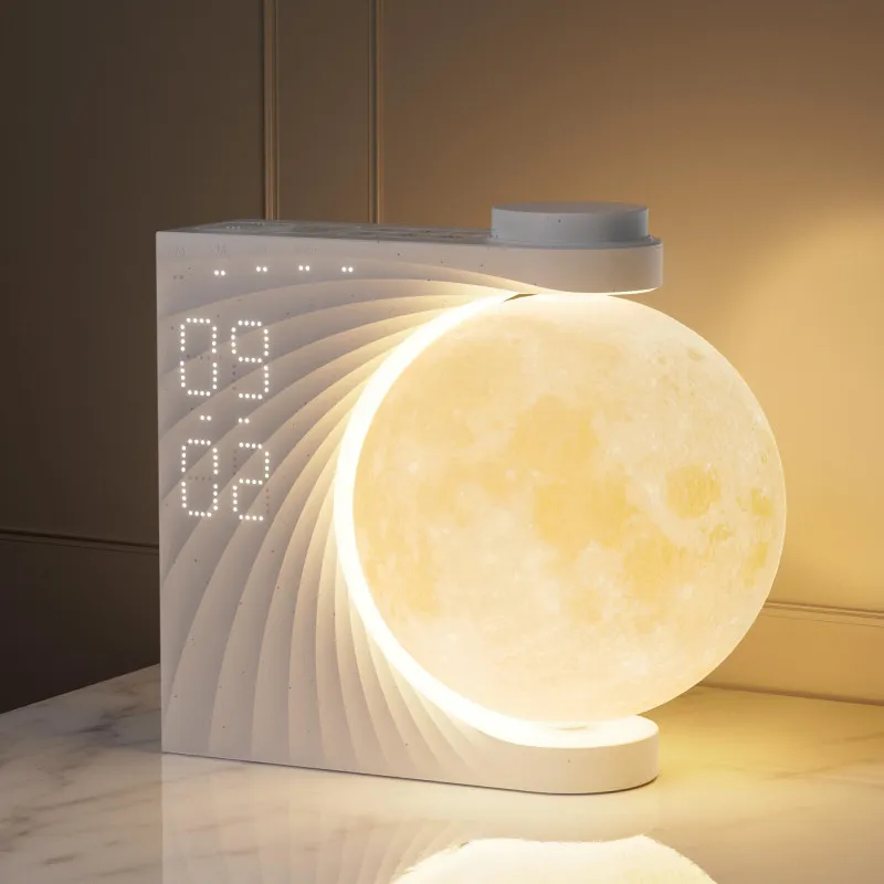 Ceas desteptator cu simulare a rasaritului, 2 alarme, 8 culori de atmosfera, 3 niveluri de luminozitate, lampa de noapte