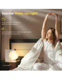 Ceas desteptator cu simulare a rasaritului, 2 alarme, 8 culori de atmosfera, 3 niveluri de luminozitate, lampa de noapte
