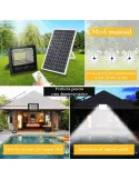 Proiector Solar 150W | Panou 35x35cm | 12000mAh | Aluminiu