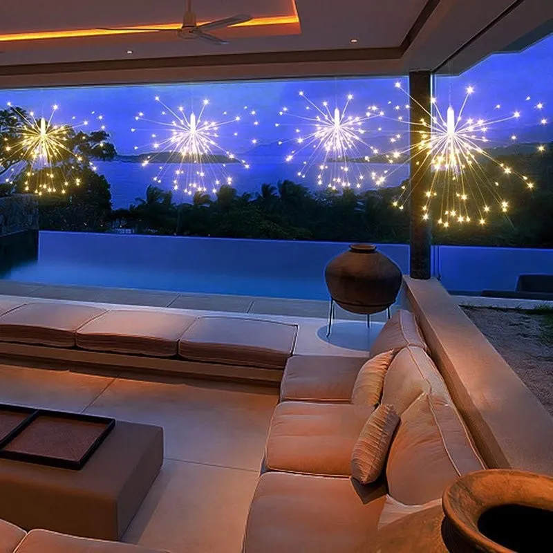 Instalatie jerbe luminoase cupru, 5 buc x 100 led