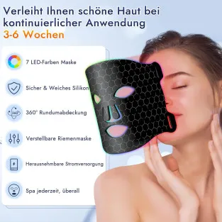 Mască LED Facială 7 Culori 270 LED-uri Reîncărcabilă 2