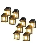 Set 10 x Lampa solara de perete LED cu senzor de miscare fara fir