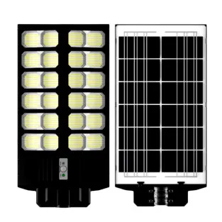 Lampă Solară Stradală Jortan 2400W, cu Panou Solar, Telecomandă și Suport, Iluminat Exterior LED