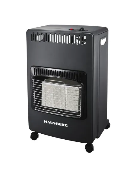 Soba pe Gaz GPL Hausberg HB-1021NG, 4.2 kW, 3 Trepte, Plăci Ceramice, Aprindere Piezoelectrică, Siguranță Automată, Sistem Mobil