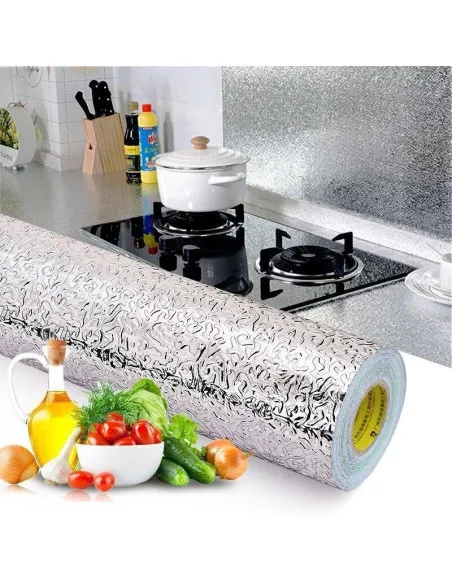 Folie de aluminiu autoadeziva bucatarie 60 x 300