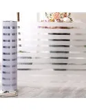 Folie decorativa pentru geam, Dungi Albe, 45 cm x