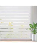 Folie decorativa pentru geam, Dungi Albe, 45 cm x