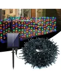 Instalație Solară 100 m, 1000 LED-uri, Panou Solar 1200 mAh, 8 Jocuri de Lumini