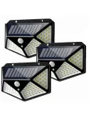 Set 8 Lămpi Solare de Perete, 100 LED, 600LM, Senzor de Mișcare PIR 270°, IP65