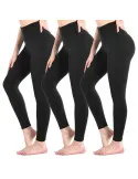 Set 3 colanți călduroși vătuiți, 380 DEN, mărime universală, negru