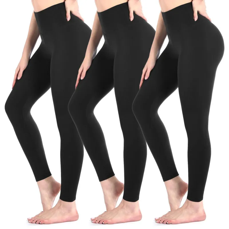 Set 3 colanți călduroși vătuiți, 380 DEN, mărime universală, negru