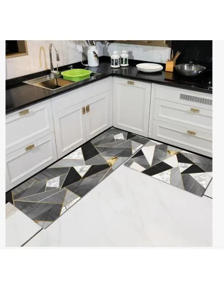 Set 2 Covoare Bucătărie Antiderapante | 50x60cm & 50x120cm