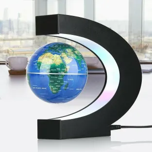 Glob anti-gravitațional plutitor magnetic Harta lumii cu lumină LED 2