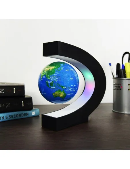 Glob anti-gravitațional plutitor magnetic Harta lumii cu lumină LED