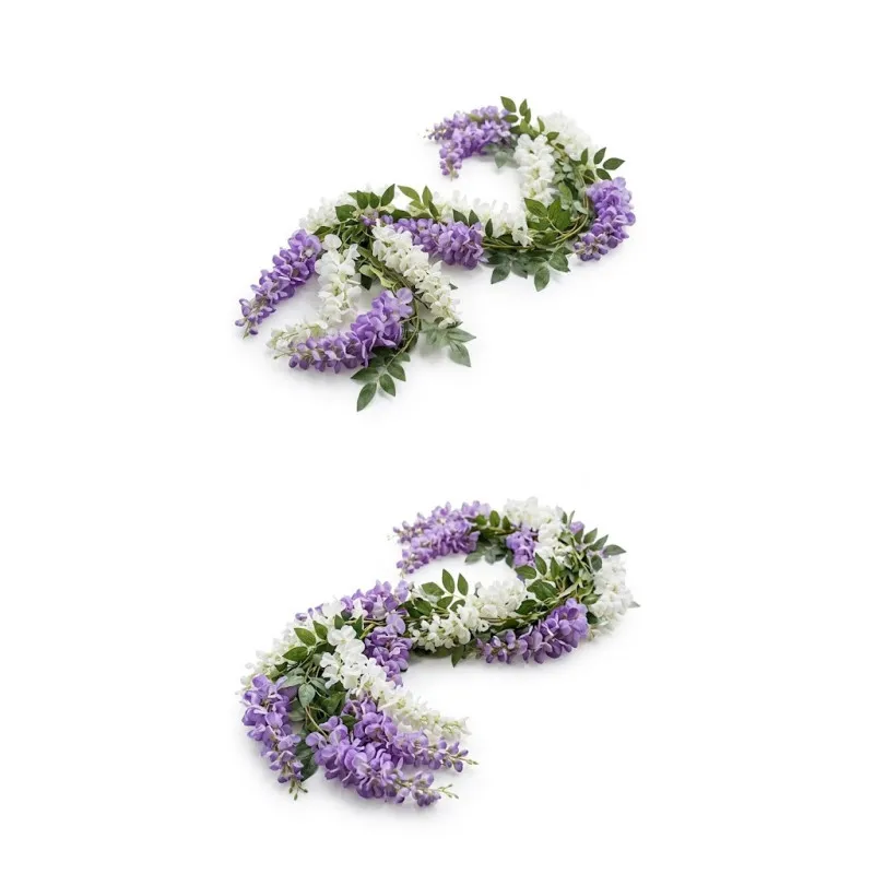 Ghirlanda flori artificiale 180cm, Wisteria/Glicina
