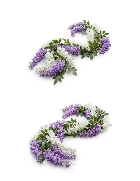 Ghirlanda flori artificiale 180cm, Wisteria/Glicina