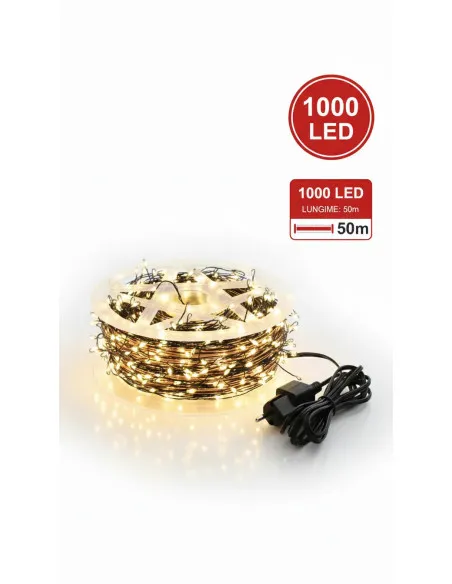 Rola 1000 LED Mini 50m – Alb Cald