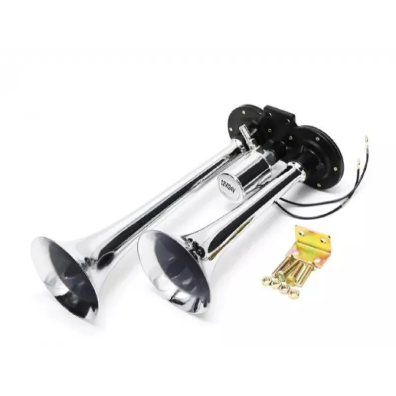 Claxon auto Camion cu 2 goarne 12V, electrovalva
