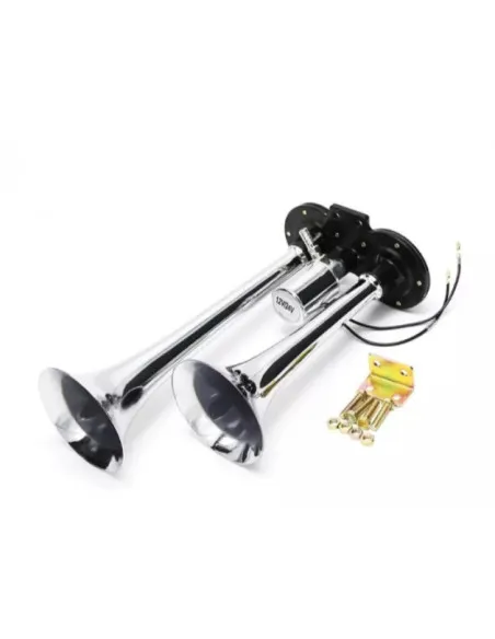 Claxon auto Camion cu 2 goarne 12V, electrovalva