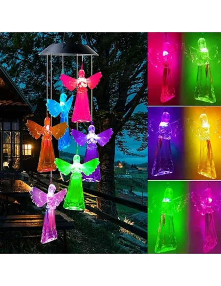 Set 2 x Decoratiune solara de gradina, 6 Ingerasi