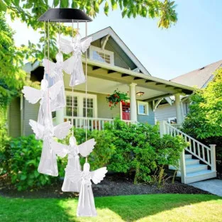 Set 2 x Decoratiune solara de gradina, 6 Ingerasi 2