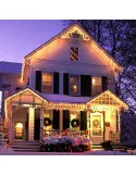 Instalatie Solara franjuri, turturi ingali, lungime12m , 300 led-uri, diverse culori