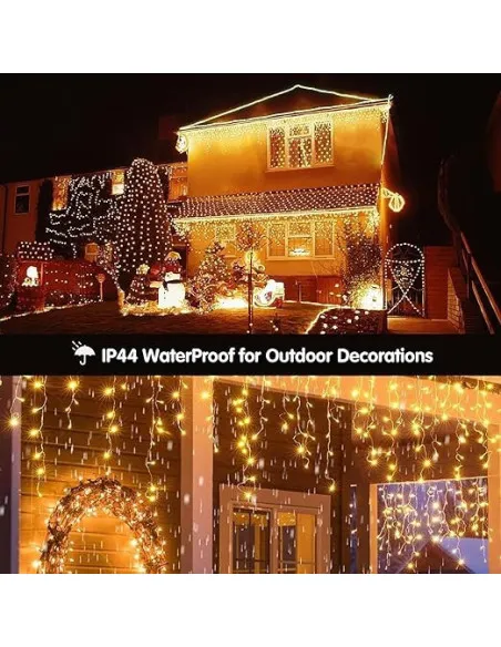 Instalatie Solara franjuri, turturi ingali, lungime12m , 300 led-uri, diverse culori