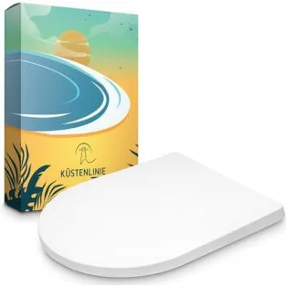 Capac WC Küstenlinie Soft-Close, Formă D, Antibacterial