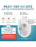 Capac WC Küstenlinie Soft-Close, Formă D, Antibacterial