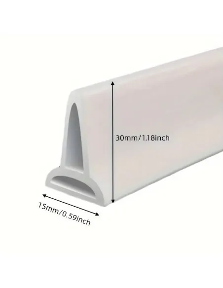 Opritor apa , garnitura silicon flexibil cu banda adeziva, 150cm, alb