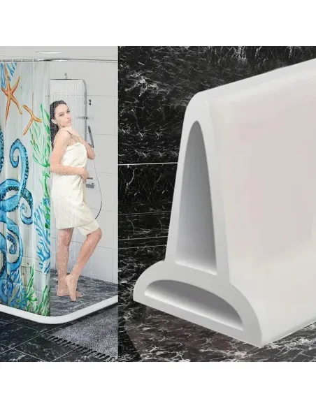 Opritor apa , garnitura silicon flexibil cu banda adeziva, 150cm, alb