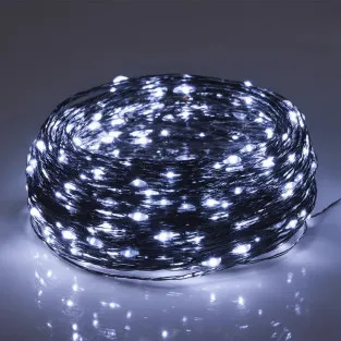Instalatie Craciun 1000 LED-uri (100m), Anedius, Alb RECE, 31V , Timer și 8 Moduri - Exterior/Interior IP44