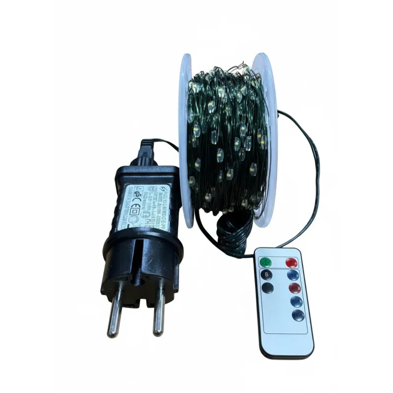 Instalatie Craciun 1000 LED-uri (100m), Anedius, Alb RECE, 31V , Timer și 8 Moduri - Exterior/Interior IP44