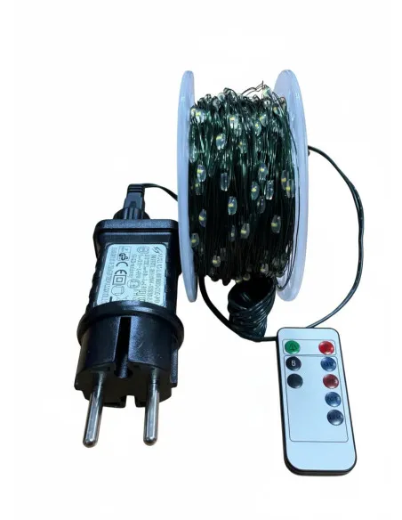 Instalatie Craciun 1000 LED-uri (100m), Anedius, Alb RECE, 31V , Timer și 8 Moduri - Exterior/Interior IP44