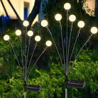 Lampa solara LED Alb Cald, 6 bulbi, decoratiune gradina 2