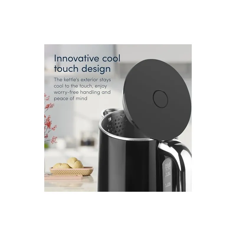 Cana cu incalzire, Inteligenta, WEEKETT 1.7L, Control Vocal Alexa, 3000W, Temperatura Ajustabilă, Negru