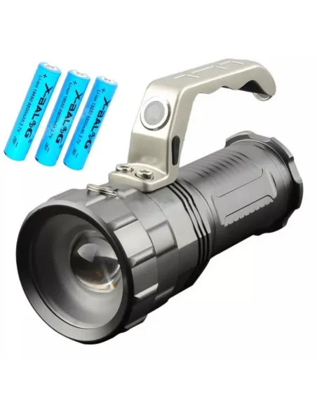 Lanterna Argintie cu MANER Max 8000 Lumeni cu Zoom