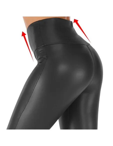 Colanti imitatie de piele negri