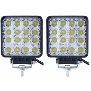 Set 2 proiectoare LED auto offroad 48W, 16 LED