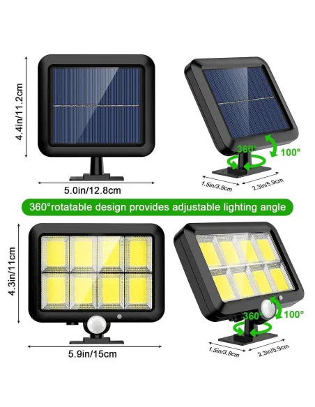 Cumpara Set 4 x Proiector solar 160 LED 8 COB