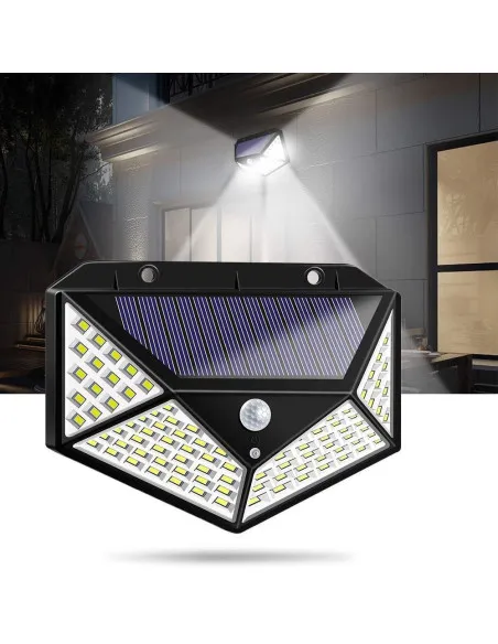 Lampa cu panou solar si senzor de miscare,100 LED